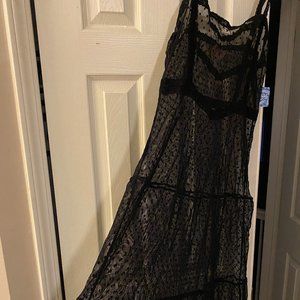 Free People Intimately Black Maxi Slip Dress - NWT